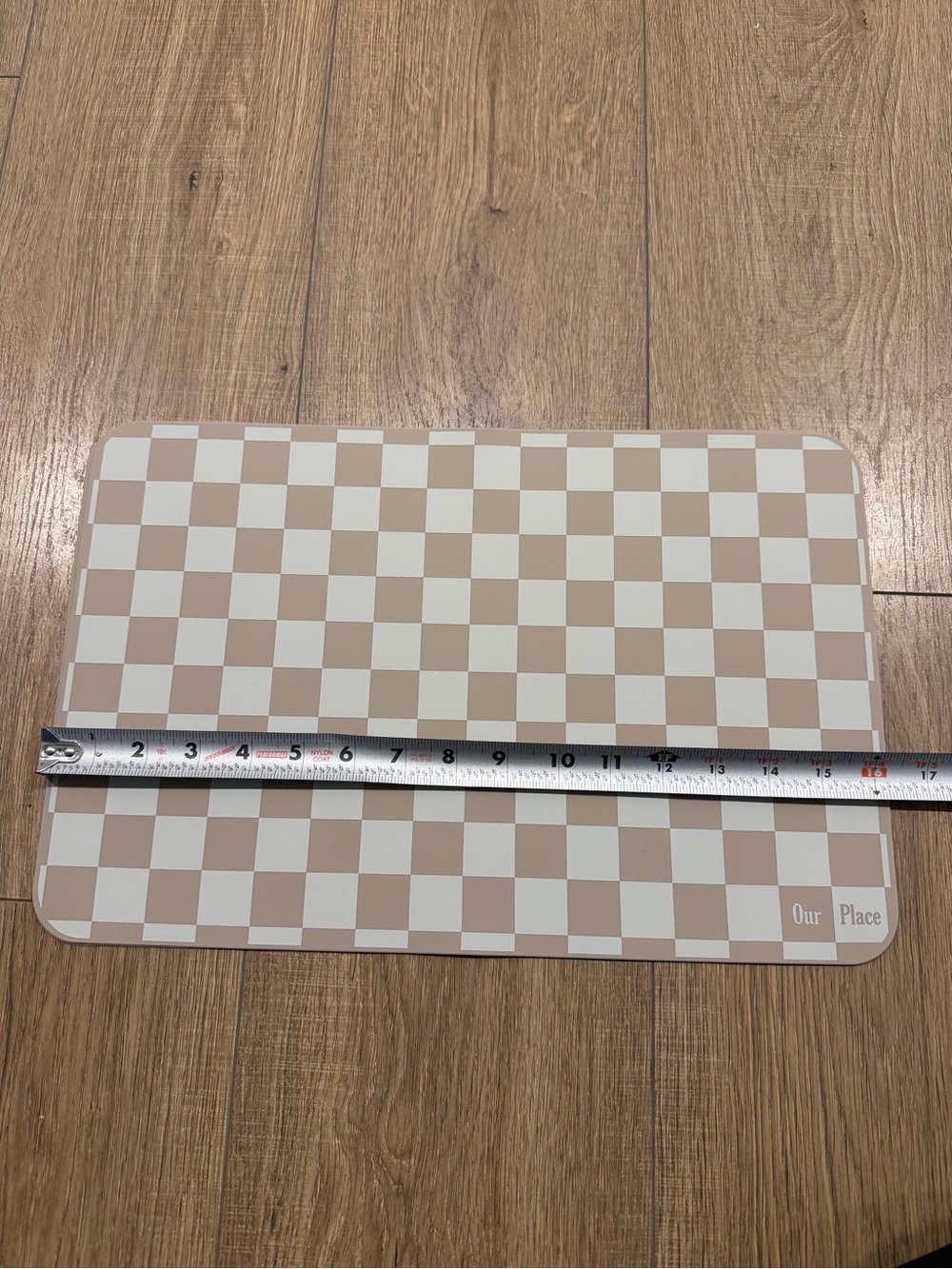 Our Place Beige and White Checkerboard 2 silicon baking mats, NEW - Picture 5 of 9